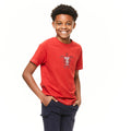 Pompeian Red - Back - Craghoppers Childrens-Kids Gibbon Turtle T-Shirt