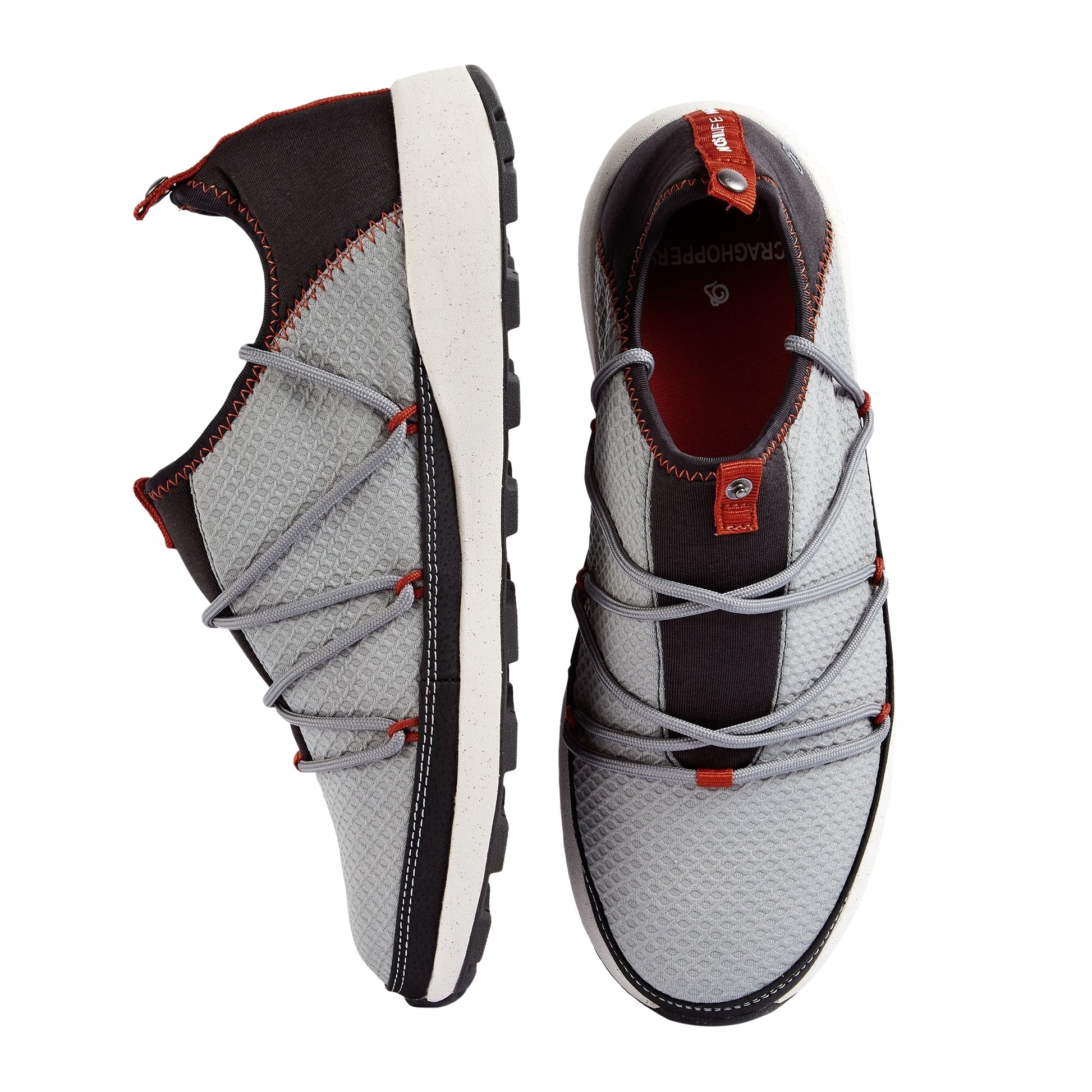 Cloud Grey-Black - Close up - Craghoppers Mens Locke Trainers