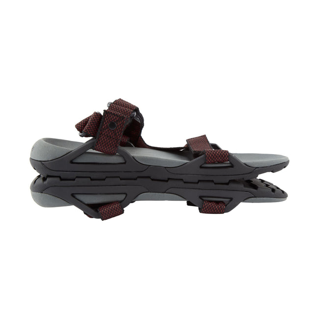 Dark Grey-Pompeian Red - Close up - Craghoppers Mens Locke Sandals