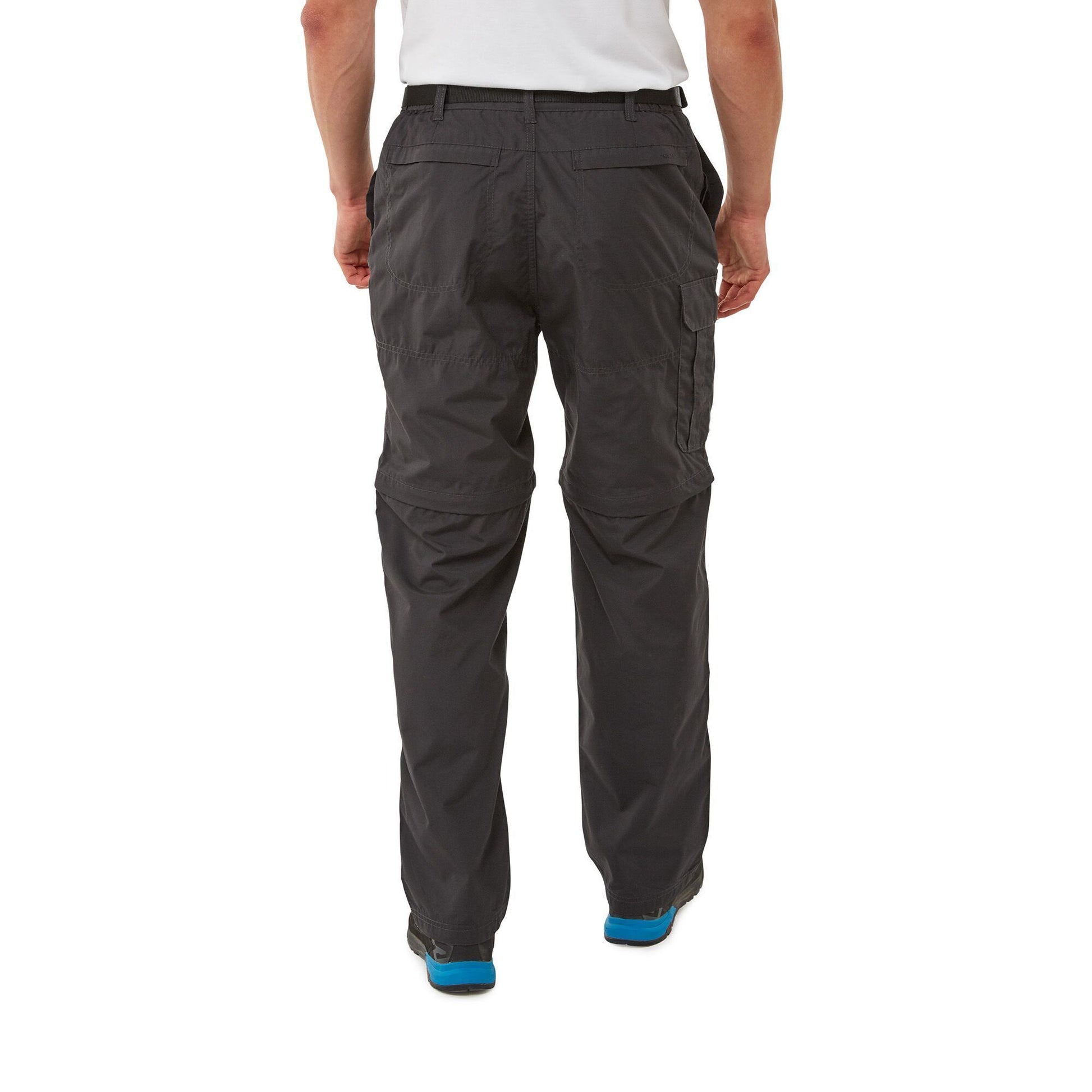 Black Pepper - Back - Craghoppers Mens Kiwi Convertible Trousers