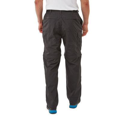 Black Pepper - Back - Craghoppers Mens Kiwi Convertible Trousers