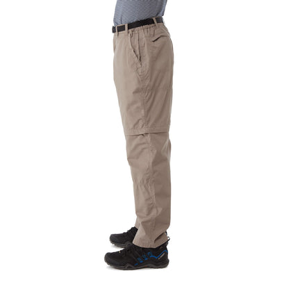 Taupe - Side - Craghoppers Mens Kiwi Convertible Trousers