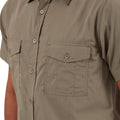Pebble Grey - Pack Shot - Craghoppers Mens Kiwi Short-Sleeved Shirt