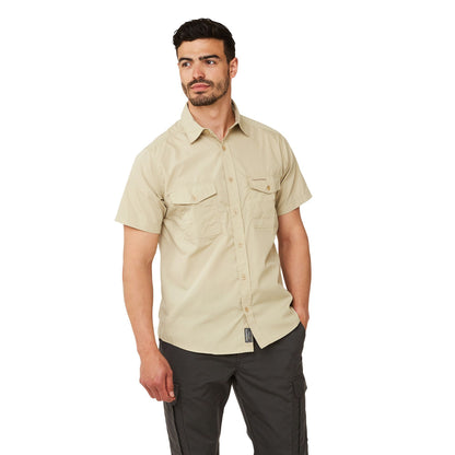 Oatmeal Grey - Back - Craghoppers Mens Kiwi Short-Sleeved Shirt