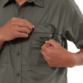 Dark Grey - Pack Shot - Craghoppers Mens Kiwi Short-Sleeved Shirt