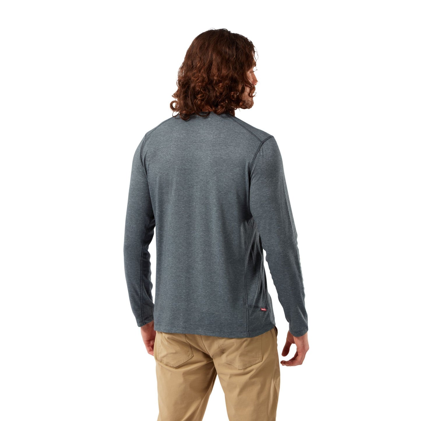 Black Pepper Marl - Side - Craghoppers Mens Talen Nosilife Long-Sleeved T-Shirt