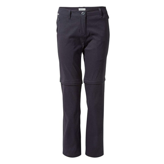 Dark Navy - Front - Craghoppers Womens-Ladies Kiwi Pro II Convertible Trousers