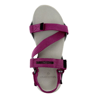 Charcoal-Raspberry - Side - Craghoppers Womens-Ladies Lady Locke Sandals