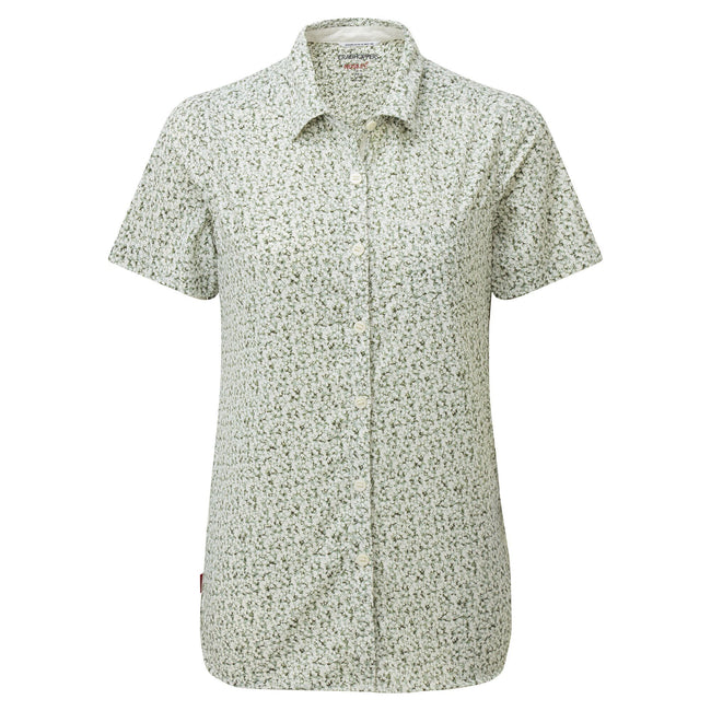 Sage Green - Front - Craghoppers Womens-Ladies Tayma Short-Sleeved Shirt