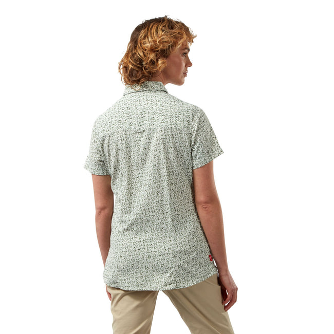 Sage Green - Side - Craghoppers Womens-Ladies Tayma Short-Sleeved Shirt