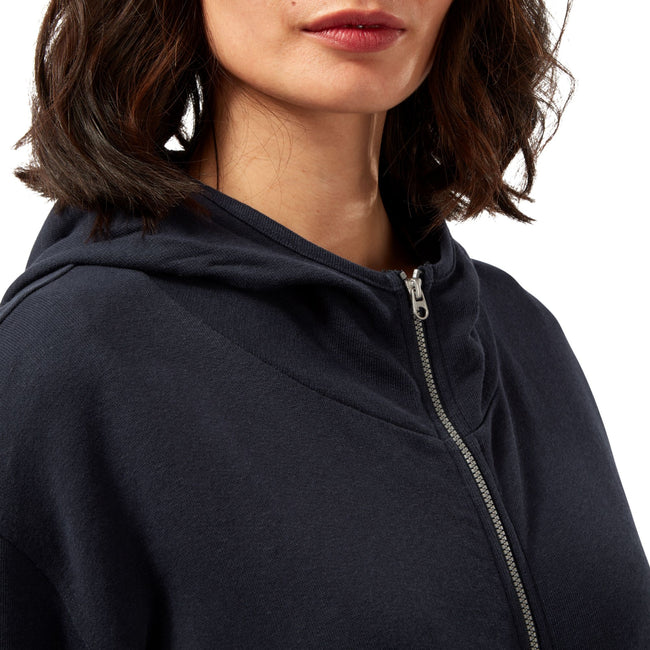 Navy - Close up - Craghoppers Womens-Ladies Eden Hooded Jacket