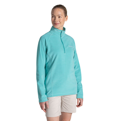 Glazed Aqua - Side - Craghoppers Womens-Ladies Miska VI Half Zip Fleece