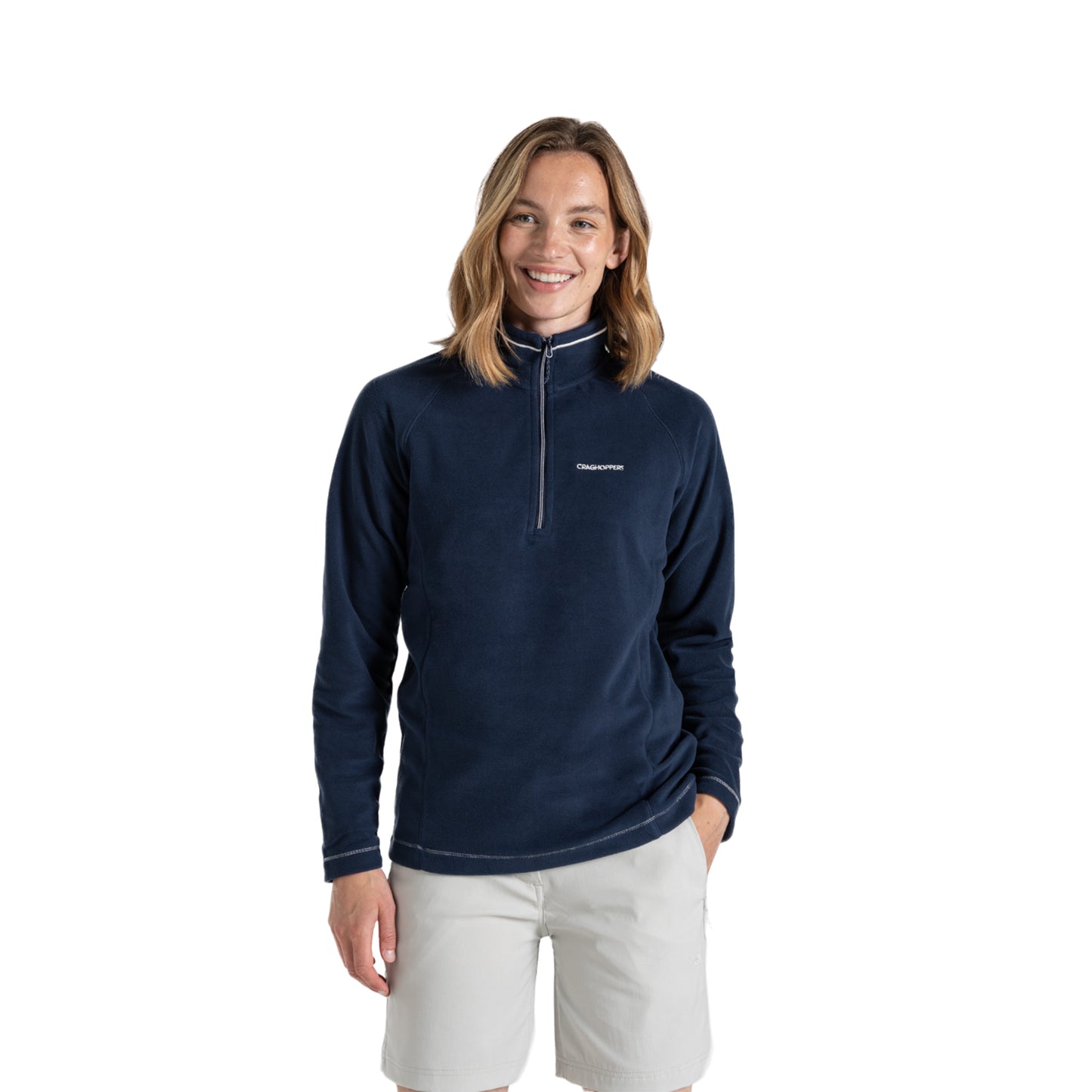Navy - Side - Craghoppers Womens-Ladies Miska VI Half Zip Fleece