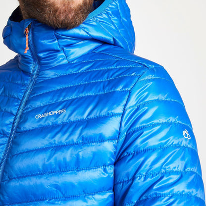 Avalanche Blue - Pack Shot - Craghoppers Mens Expolite Hooded Padded Jacket