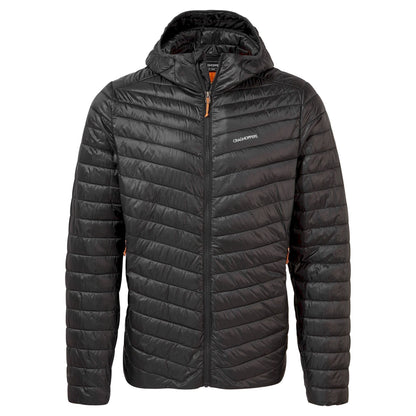Black-Magma Orange - Front - Craghoppers Mens Expolite Hooded Padded Jacket