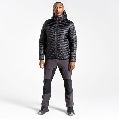Black-Magma Orange - Back - Craghoppers Mens Expolite Hooded Padded Jacket