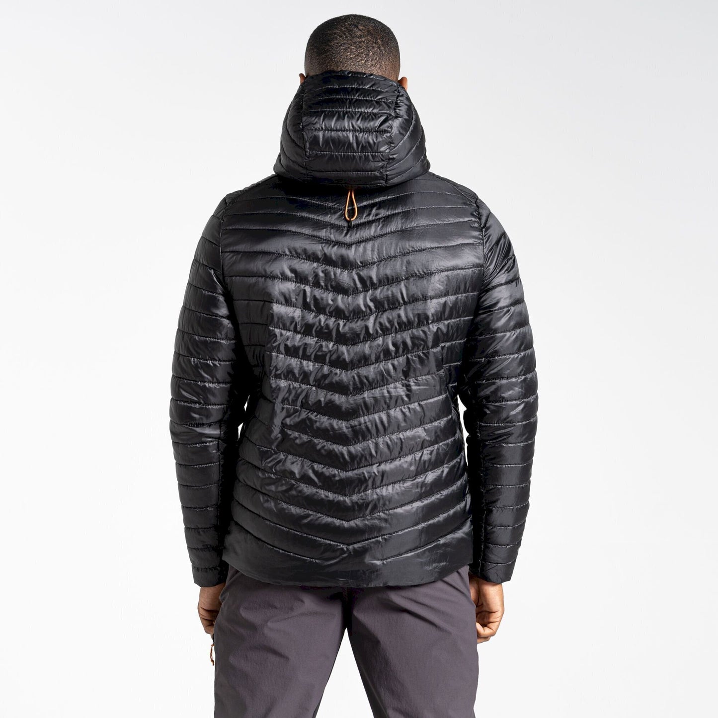 Black-Magma Orange - Lifestyle - Craghoppers Mens Expolite Hooded Padded Jacket
