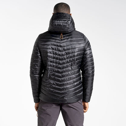 Black-Magma Orange - Lifestyle - Craghoppers Mens Expolite Hooded Padded Jacket