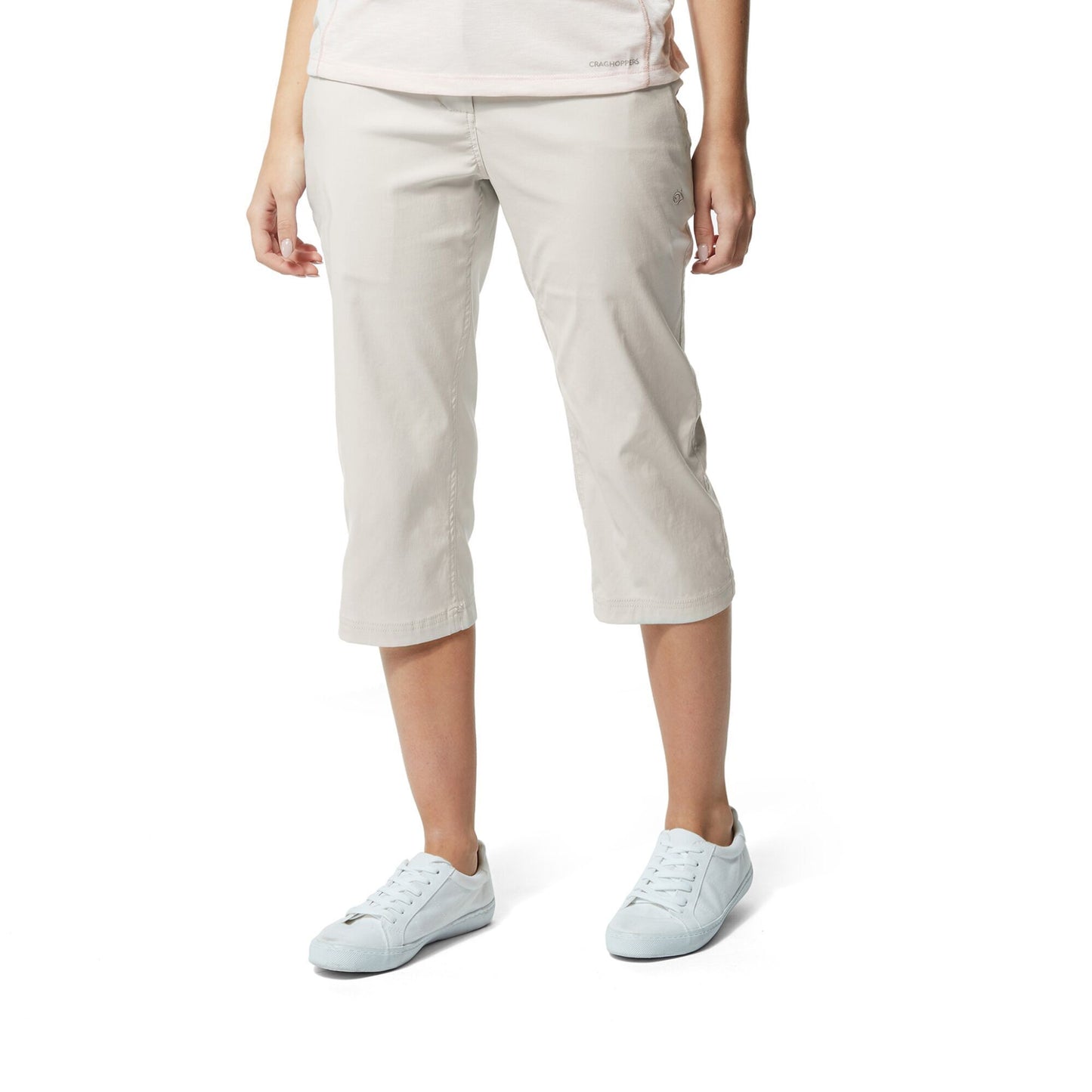 Dove Grey - Back - Craghoppers Womens-Ladies Kiwi Pro II Cropped Trousers