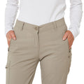 Mushroom - Close up - Craghoppers Womens-Ladies Nosilife Pro II Convertible Trousers