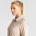 Desert Sand - Close up - Craghoppers Womens-Ladies Kiwi II Shirt