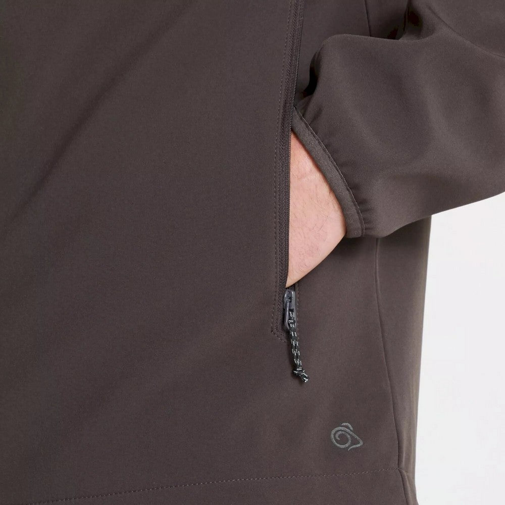 Carbon Grey - Close up - Craghoppers Mens Expert Basecamp Soft Shell Jacket