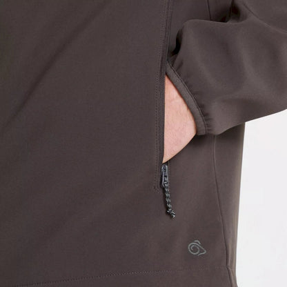 Carbon Grey - Close up - Craghoppers Mens Expert Basecamp Soft Shell Jacket