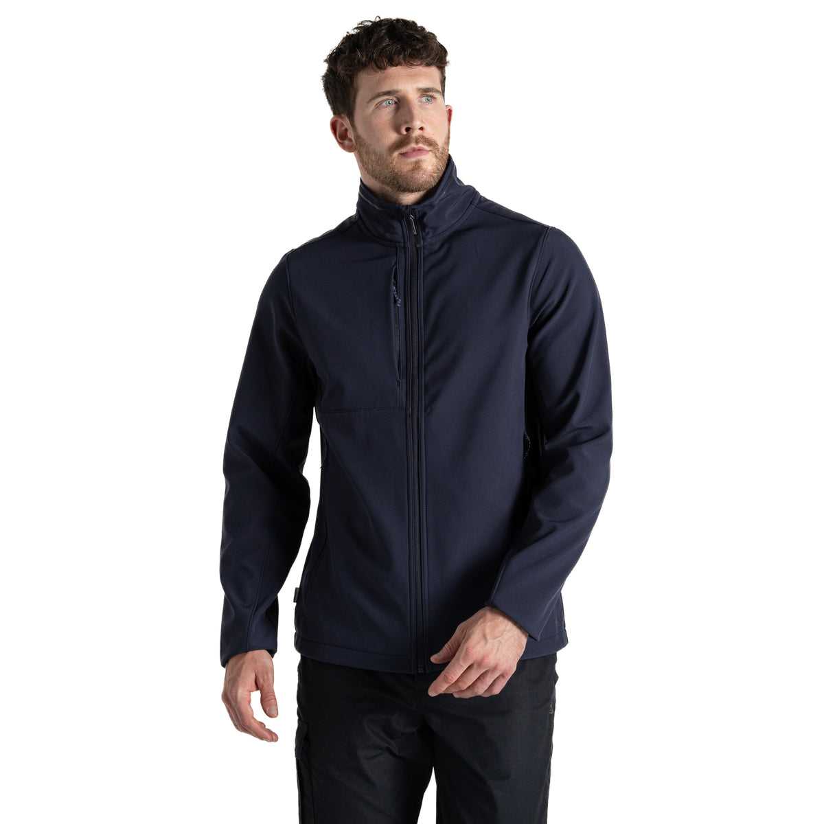 Dark Navy - Side - Craghoppers Mens Expert Basecamp Soft Shell Jacket