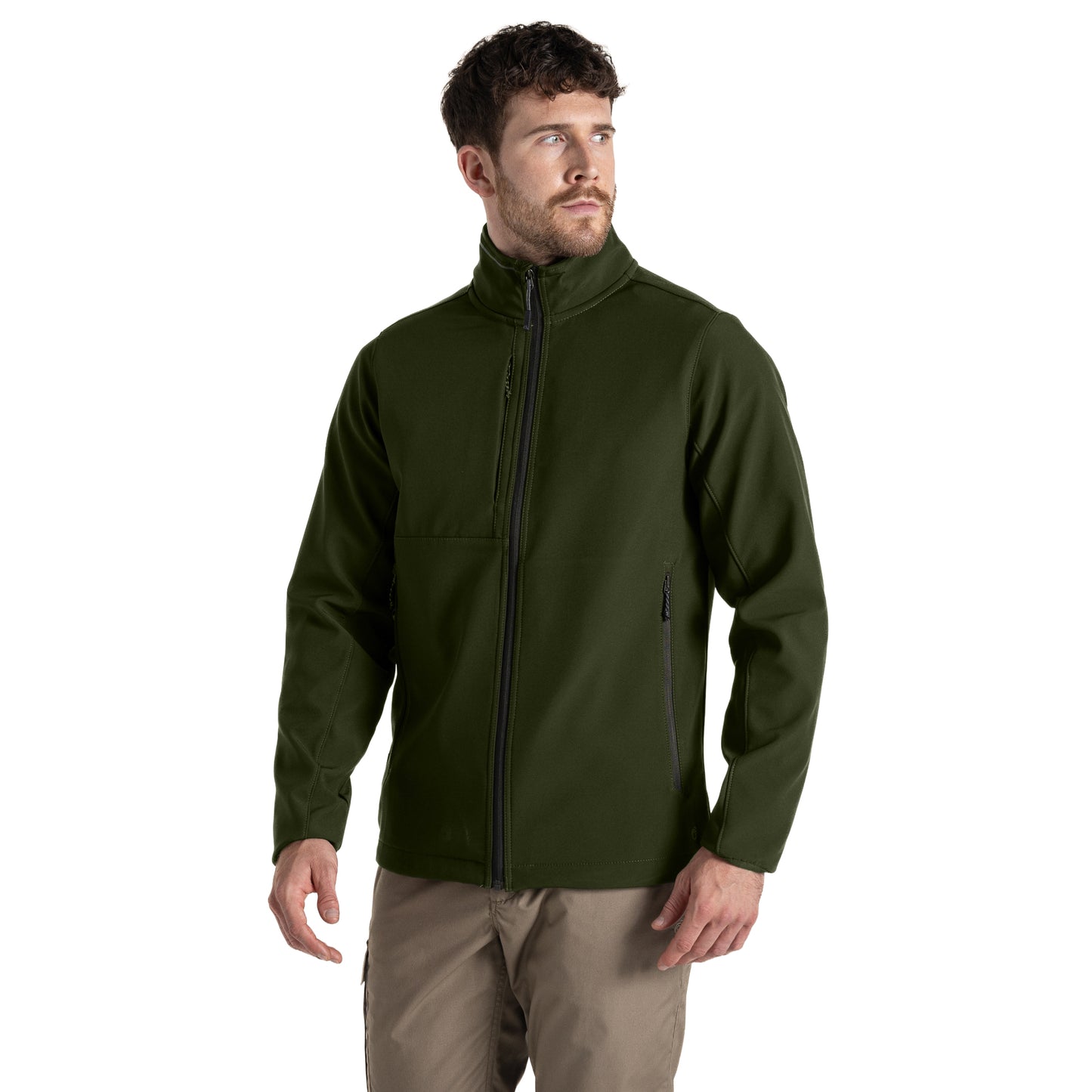 Dark Cedar - Side - Craghoppers Mens Expert Basecamp Soft Shell Jacket