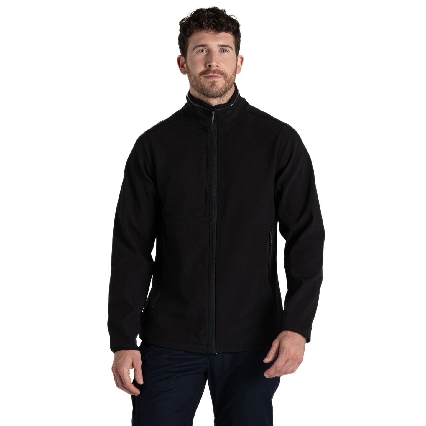 Black - Side - Craghoppers Mens Expert Basecamp Soft Shell Jacket