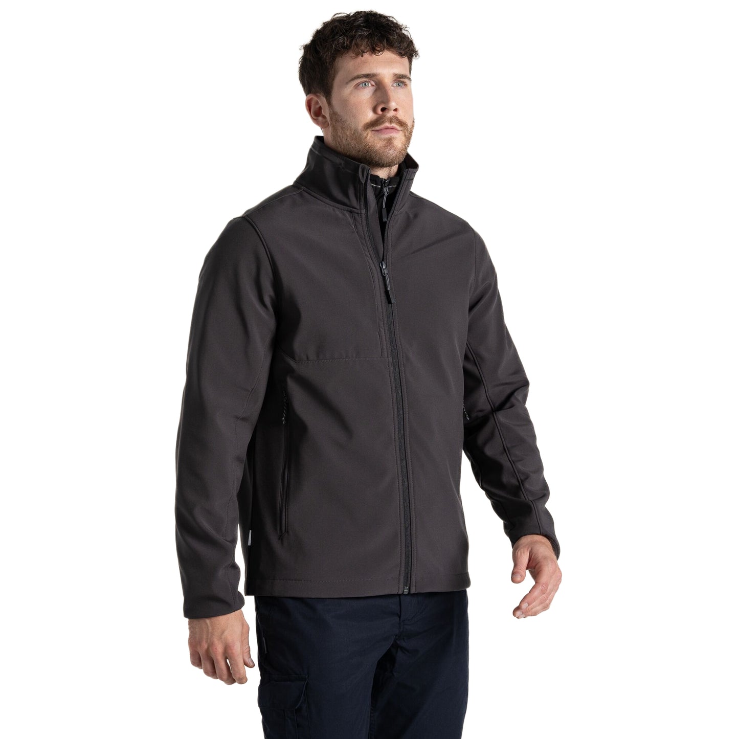 Carbon Grey - Side - Craghoppers Mens Expert Basecamp Soft Shell Jacket