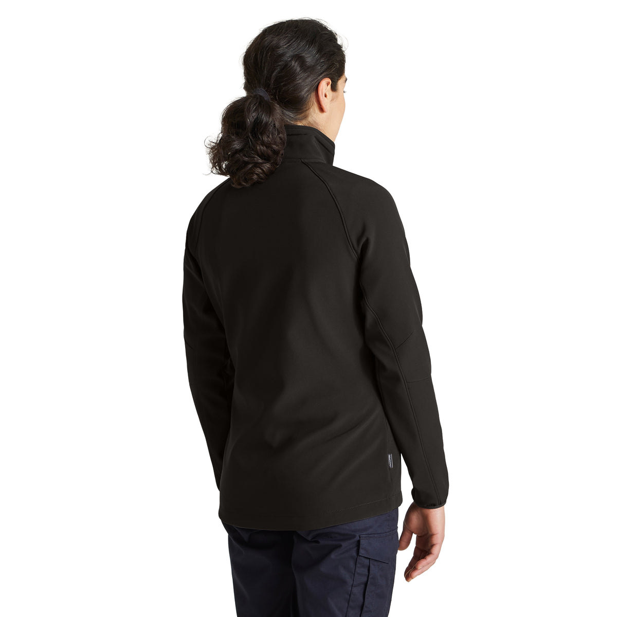 Black - Side - Craghoppers Womens-Ladies Expert Basecamp Soft Shell Jacket