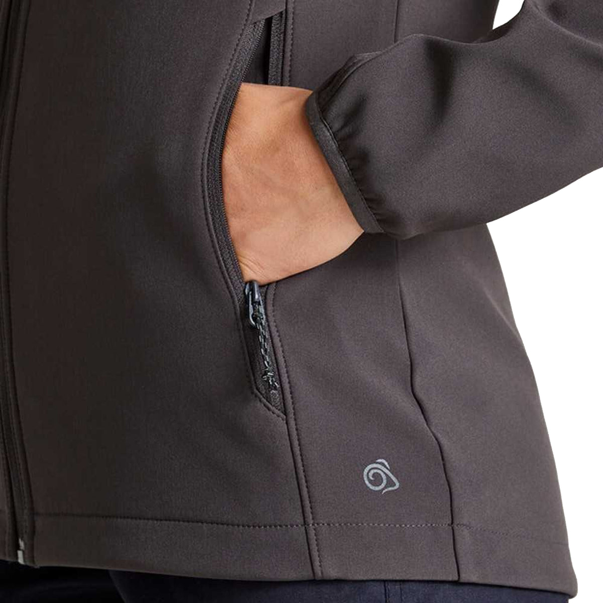 Carbon Grey - Lifestyle - Craghoppers Womens-Ladies Expert Basecamp Soft Shell Jacket