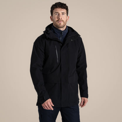 Black - Close up - Craghoppers Mens Expert Kiwi Pro Stretch Jacket