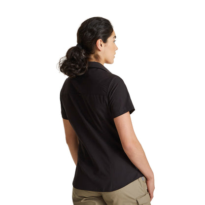 Black - Side - Craghoppers Womens-Ladies Expert Kiwi Short-Sleeved Shirt