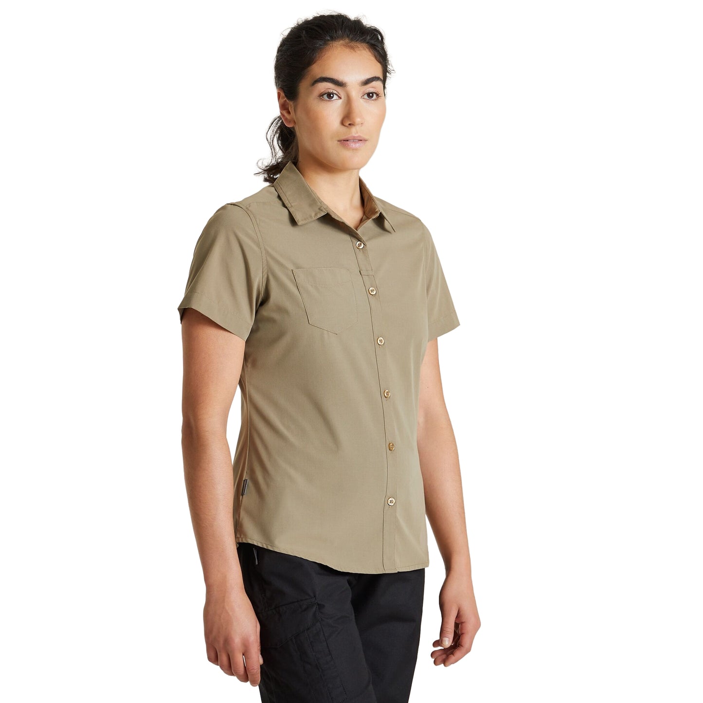 Pebble - Side - Craghoppers Womens-Ladies Expert Kiwi Short-Sleeved Shirt