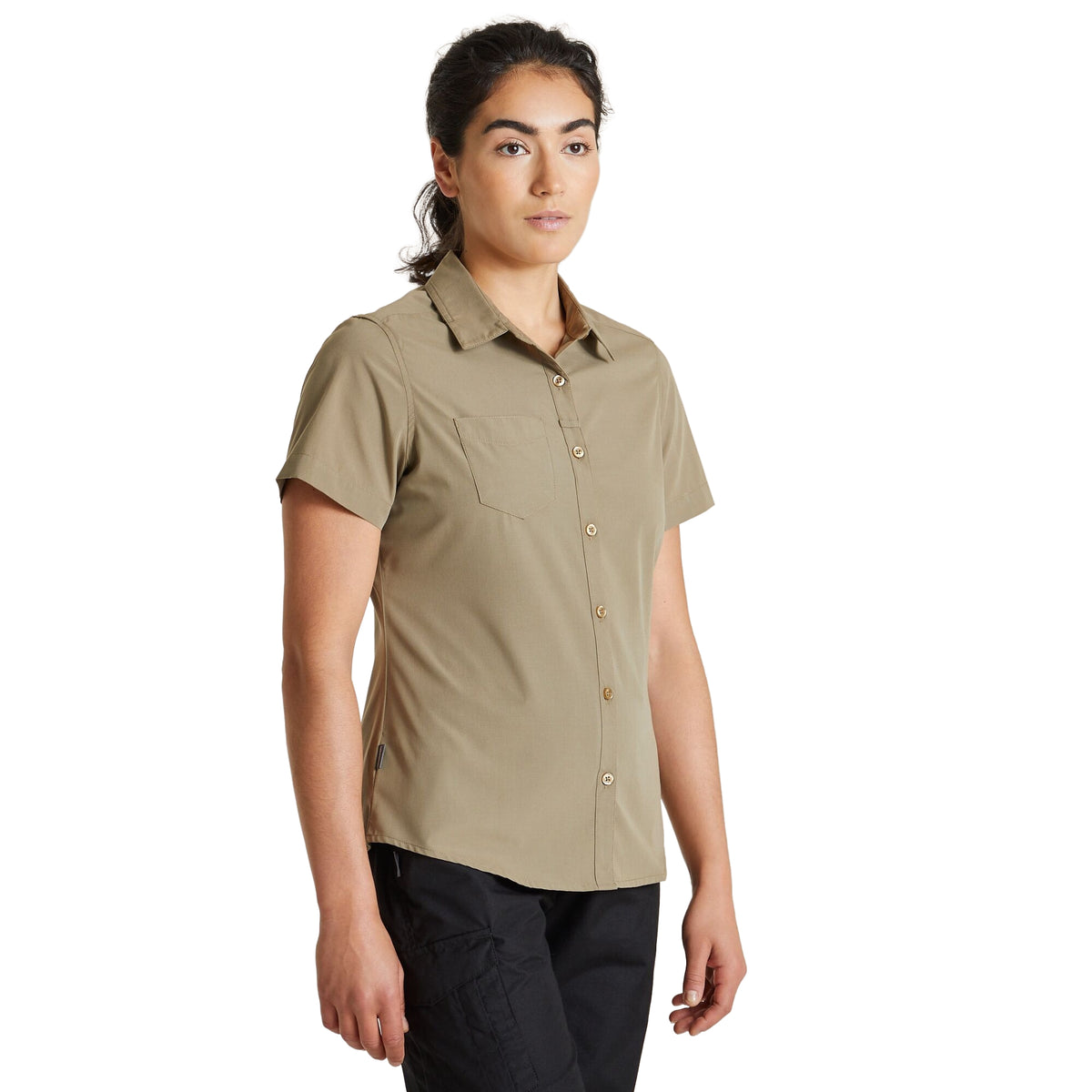 Pebble - Side - Craghoppers Womens-Ladies Expert Kiwi Short-Sleeved Shirt