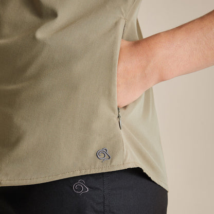 Pebble - Pack Shot - Craghoppers Womens-Ladies Expert Kiwi Short-Sleeved Shirt