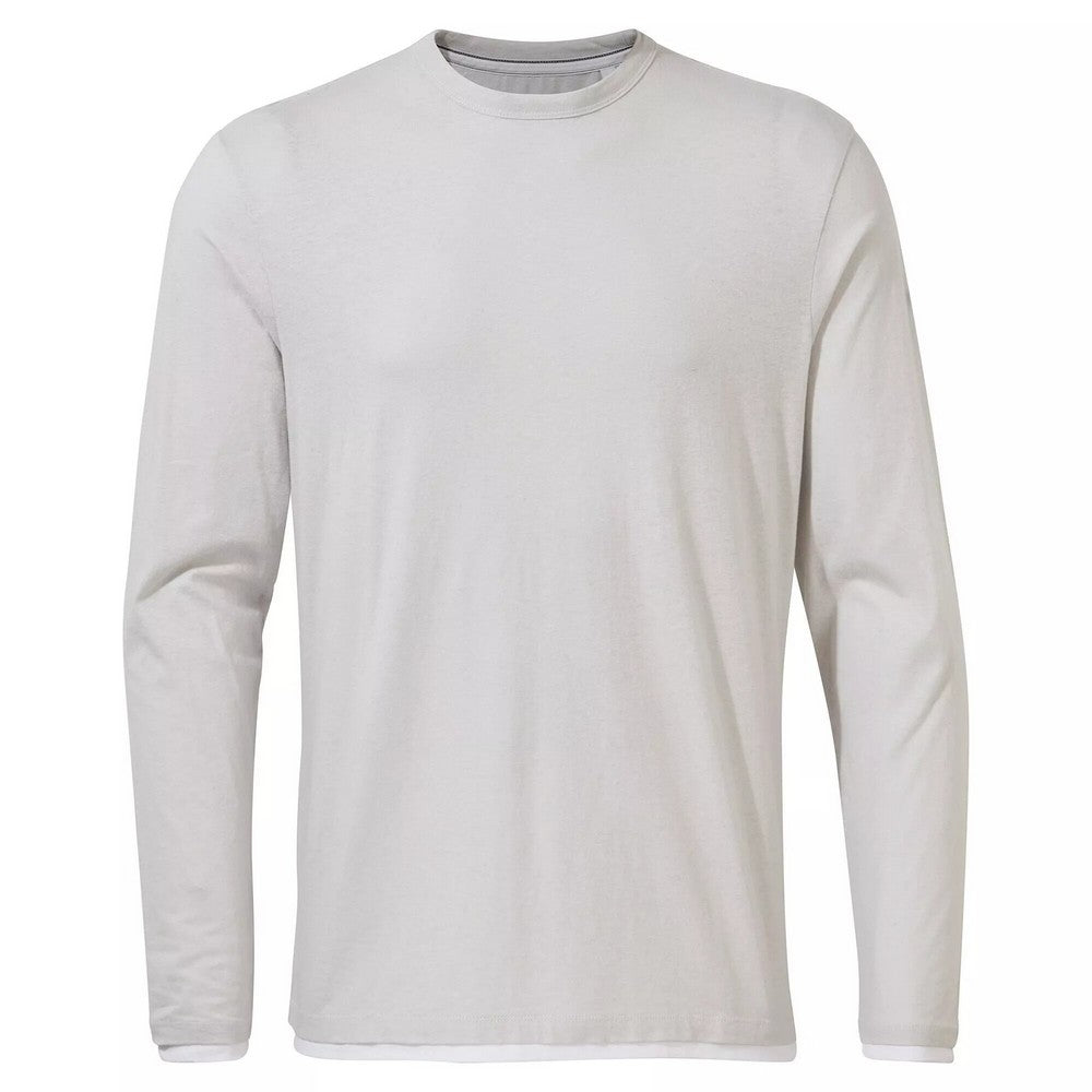 Silver Cloud - Front - Craghoppers Mens Coulter NosiBotanical Long-Sleeved T-Shirt
