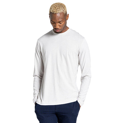 Silver Cloud - Side - Craghoppers Mens Coulter NosiBotanical Long-Sleeved T-Shirt