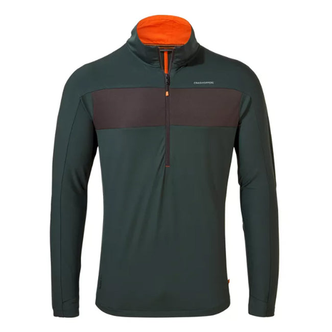 Spruce Green - Front - Craghoppers Mens Valens Half Zip Pullover