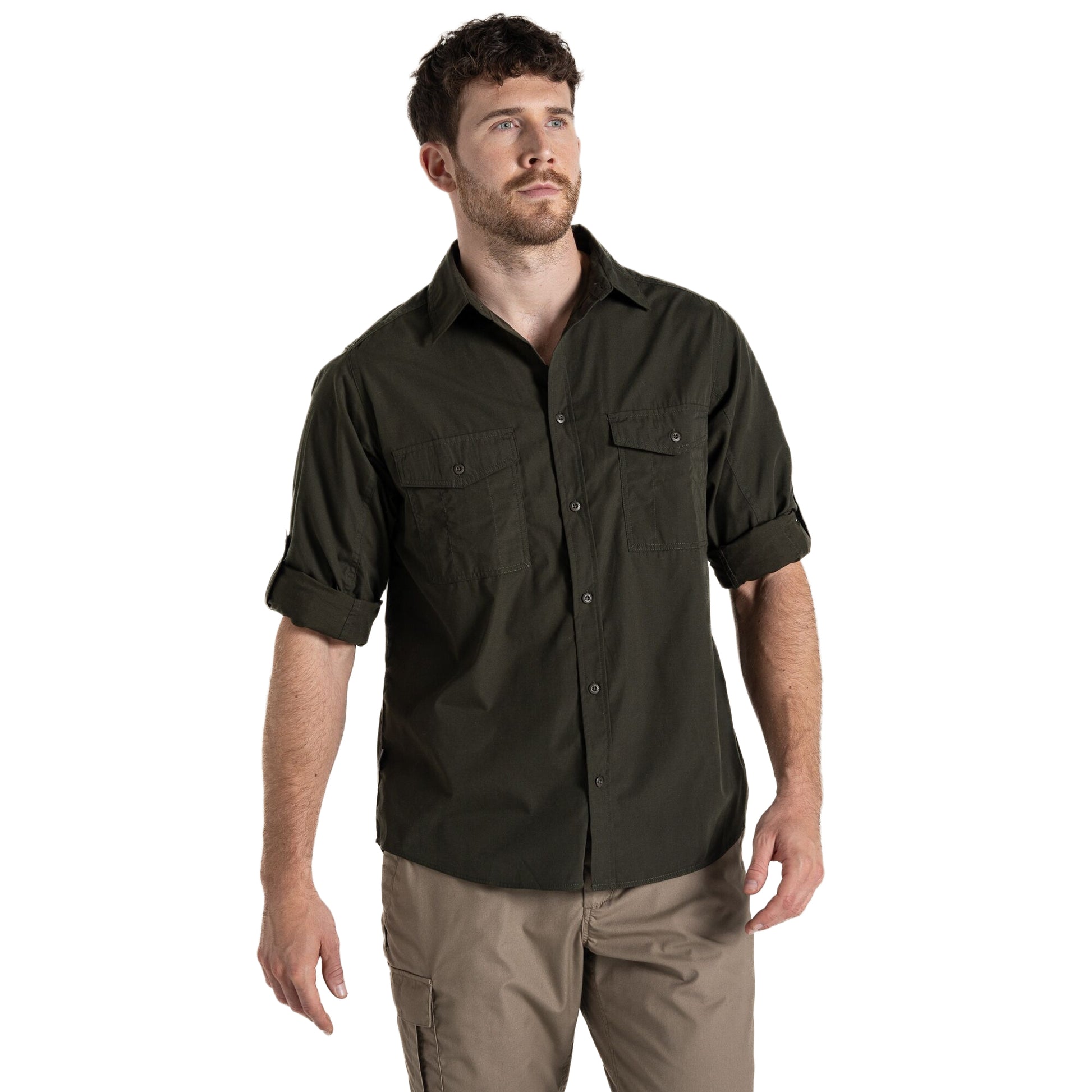Dark Cedar Green - Lifestyle - Craghoppers Mens Expert Kiwi Shirt