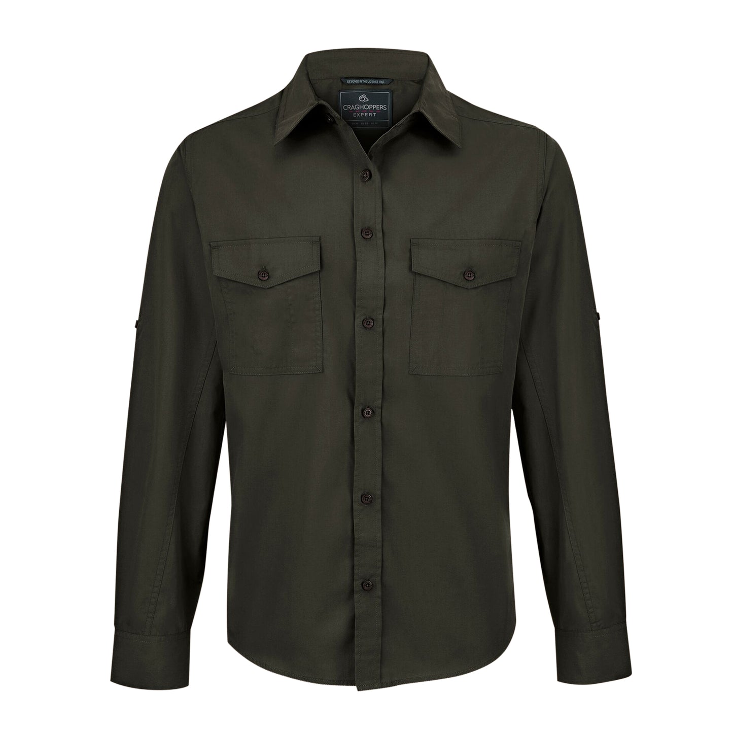 Dark Cedar Green - Front - Craghoppers Mens Expert Kiwi Shirt