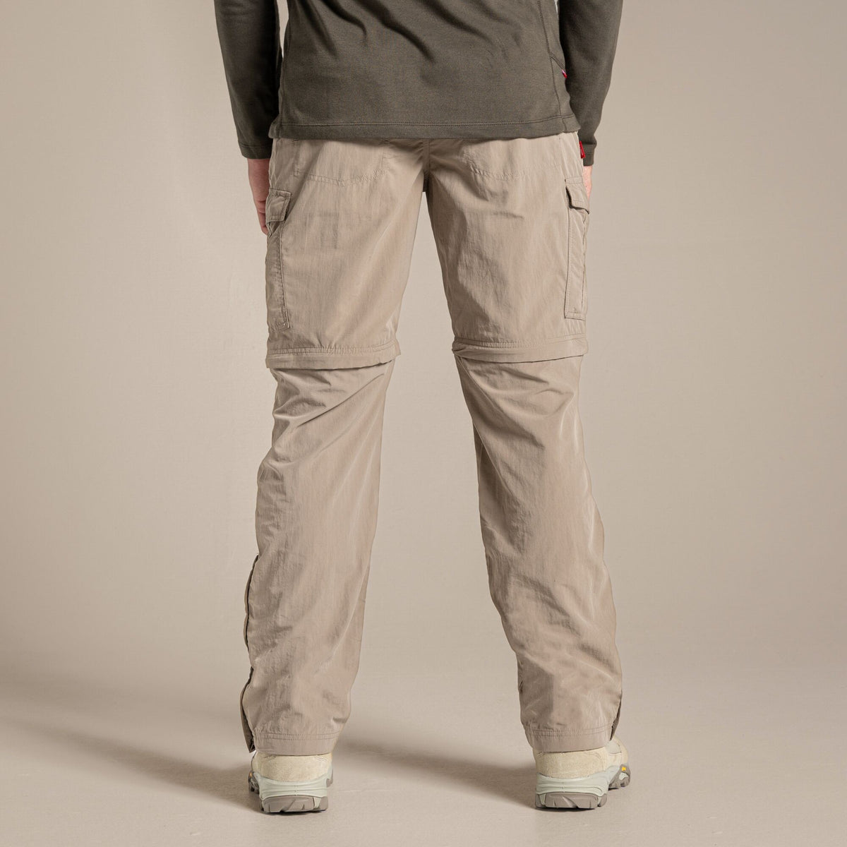 Pebble - Back - Craghoppers Mens Convertible Hiking Trousers