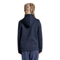 Blue Navy - Side - Craghoppers Childrens-Kids Shiloh Marl Hooded Fleece Jacket