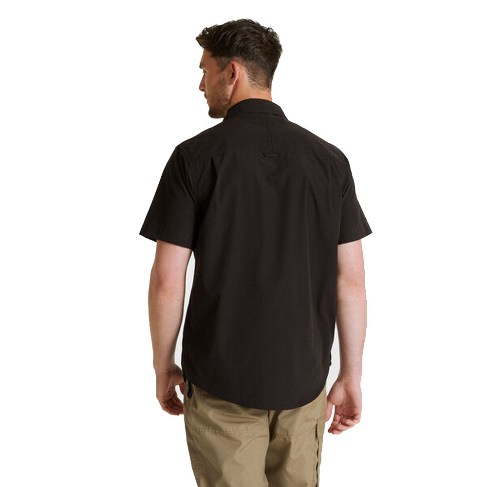 Black - Side - Craghoppers Mens Expert Kiwi Short-Sleeved Shirt