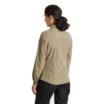 Pebble - Back - Craghoppers Womens-Ladies Expert Kiwi Long-Sleeved Shirt