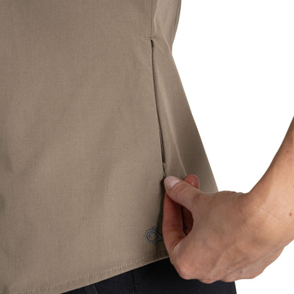 Pebble - Close up - Craghoppers Womens-Ladies Expert Kiwi Long-Sleeved Shirt