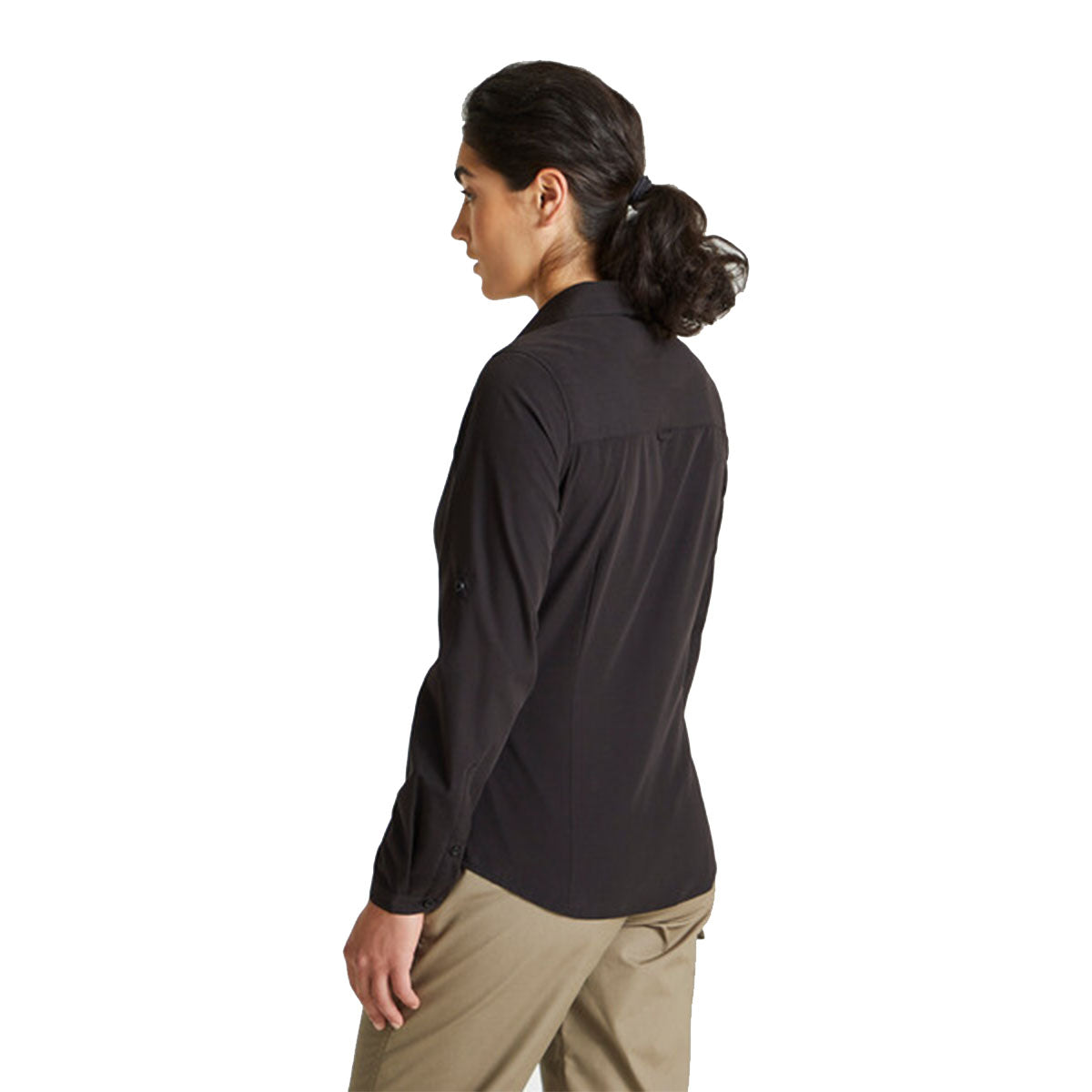 Black - Back - Craghoppers Womens-Ladies Expert Kiwi Long-Sleeved Shirt