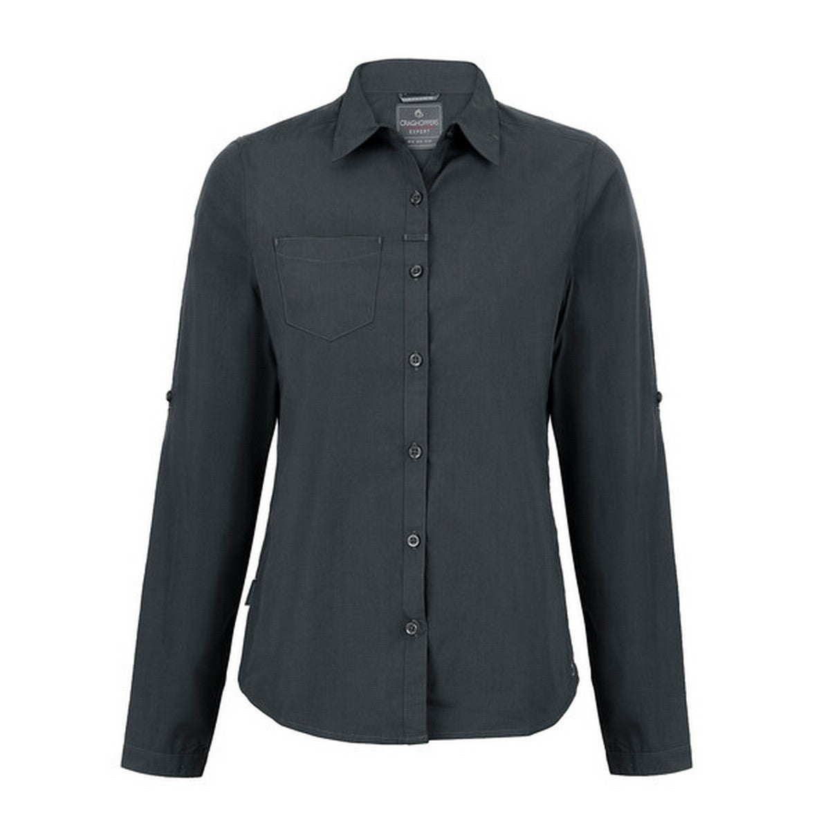 Carbon Grey - Back - Craghoppers Womens-Ladies Expert Kiwi Long-Sleeved Shirt